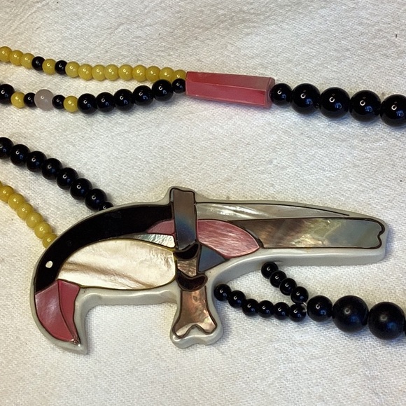 FINAL SALE PRICE Yellow 4 Strand & Karla Jordan Toucan Necklaces - Picture 3 of 10